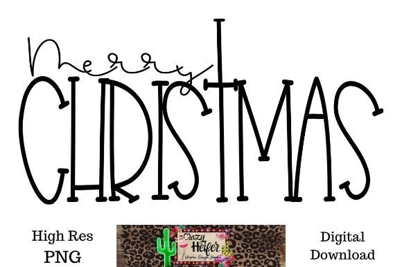 Christ Christmas Merry Dye Sublimation Illustrations