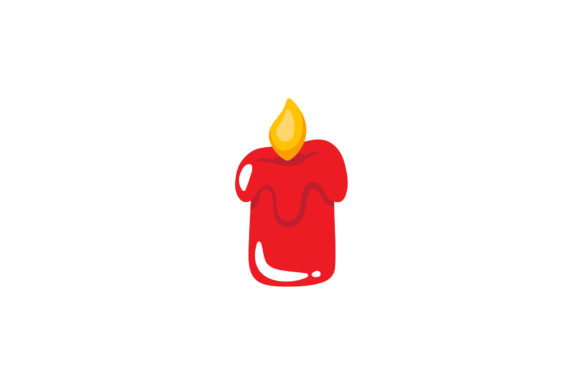 Christmas Candle Asset Vector for Illustrations