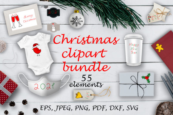 Christmas Clipart Bundle for Website & Editorial Design