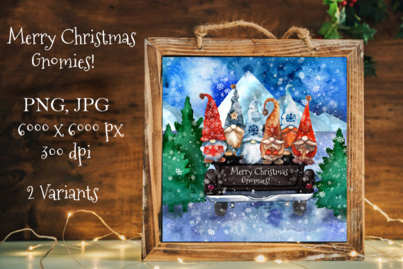 Christmas Gnomes Truck Illustration Review
