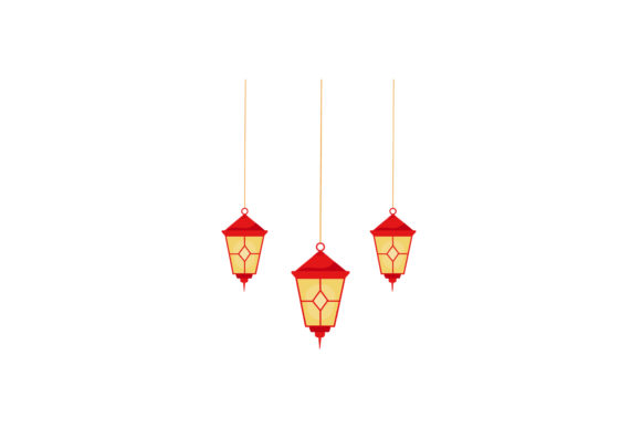 Christmas Lamp Decor Asset Vector for Handmade Creations