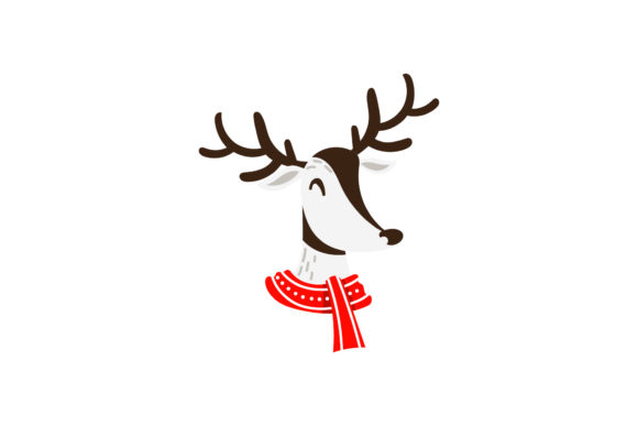 Christmas Reindeer Character Vector