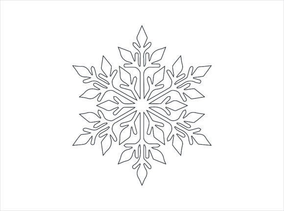 Christmas Snowflake Outline Icon Vector for Branding and Packaging