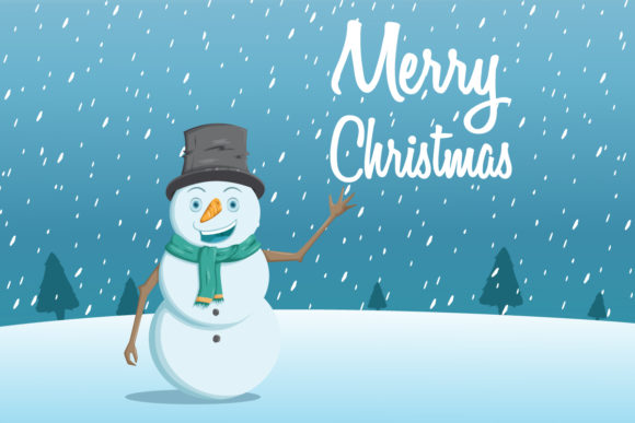 Christmas Snowman Illustration