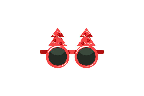 Christmas Sun Glasses Asset Vector for Illustrations