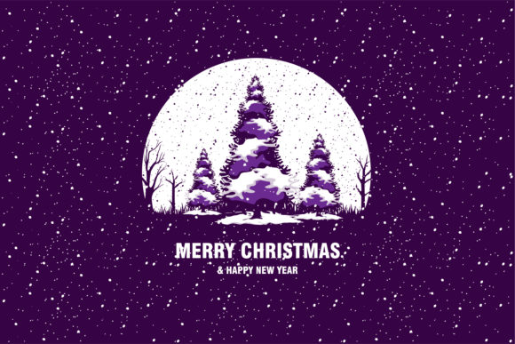 Christmas Tree and Snow Vector for Seasonal Design