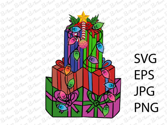 Gift Christmas Tree Illustration Review for Branding and Marketing