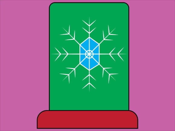 Illustration Christmas Frozen Ornament for Creative Projects