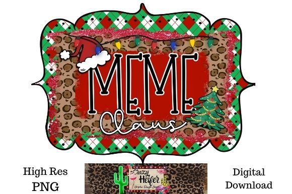 Meme Claus Christmas Dye Sublimation Illustrations