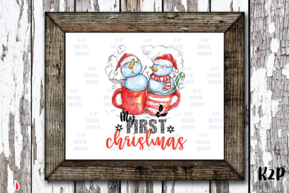 My First Christmas Sublimation Snowman Illustrations