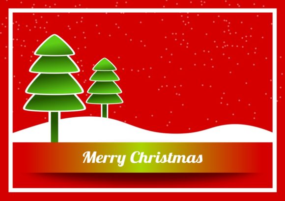 Set of 5 Christmas Illustrated Cards