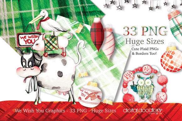 We Wish You Watercolor Christmas Illustrations